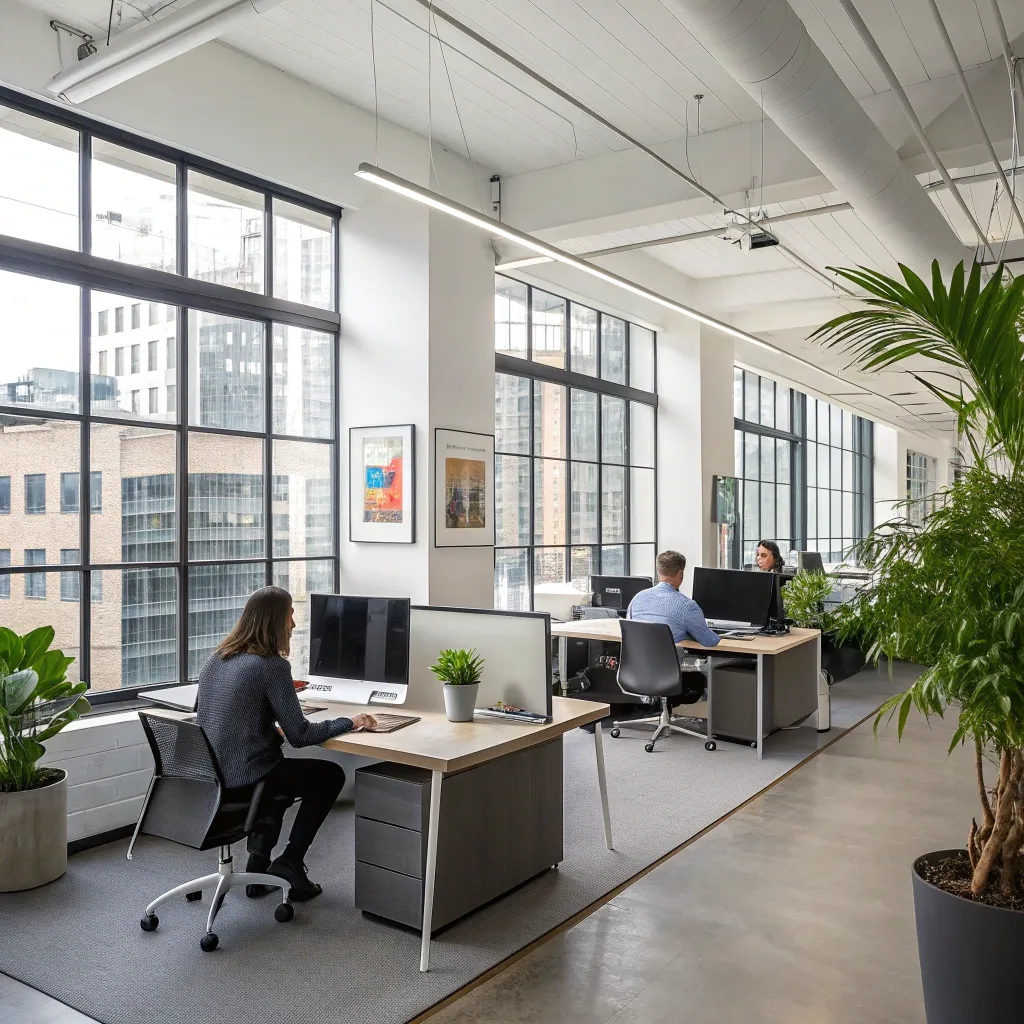 Modern office workspace